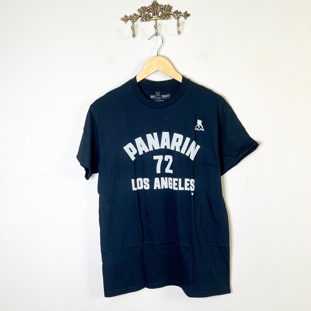 Panarin 72 Los Angeles BreakingT T-Shirt Mens Size Medium Black NHLPA Hockey New